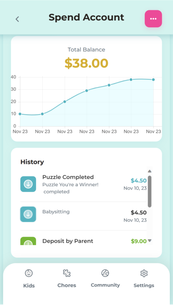 My First Nest Egg App Motivation for Chores, Saving, Allowance and Fun